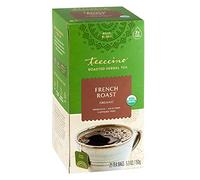 Teeccino Té de Hierbas Tueste Francia - Rico y tostado té de hierbas sin cafeína y prebiótico para la energía natural, alternativa al café, 25 bolsas de té