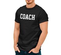 TeeDesign T-Shirt Coach - Entrenadores Deportivos, Mister de Fútbol, Voleibol Basket, Personal Trainer, Profesores de Yoga, la Camiseta Negra para Hombre y Mujer para Quien Entrenador - Entrenador,