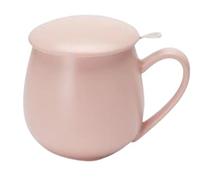 Teeemando® Saara - Taza de té de hierbas (porcelana, 3 piezas, 0,35 L), color rosa mate
