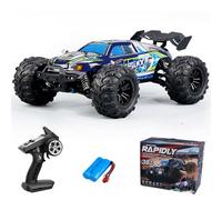 Teeggi Coche teledirigido de 50 km/h, 1/16 RC de alta velocidad Offroad Drift Racing Carreras, 2,4 G, motor 4WD Off Road Race Buggy para adultos, 1 pilas (azul)