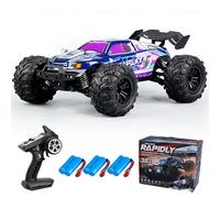 Teeggi Coche teledirigido de 50 km/h, 1/16 RC de alta velocidad Offroad Drift Racing Carreras, 2,4 G Motor 4WD Off Road Race Buggy para adultos, 3 pilas (morado)