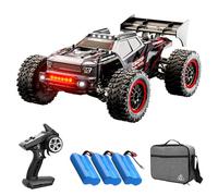 Teeggi Coche teledirigido para adultos con bolsa de transporte, 1:16 4WD Off Road Race Buggy, motor sin escobillas RC de alta velocidad Offroad Drift Carreras, 3 baterías