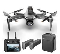 Teeggi KF104 MAX2 Drones con Camara 4K Adultos, Mando a Distancia con Pantalla, Distancia de Control 6km, Cardán de 3 Ejes, Evitación de Obstáculos 360°, Dron Cuadricóptero RC Profesional, 2 Baterías