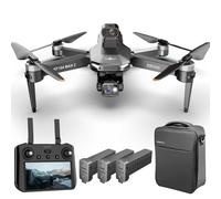 Teeggi KF104 MAX2 Drones con Camara 4K Adultos, Mando a Distancia con Pantalla, Distancia de Control 6km, Cardán de 3 Ejes, Evitación de Obstáculos 360°, Dron Cuadricóptero RC Profesional, 3 Baterías