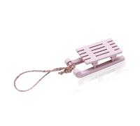 Teegxddy 1 pcs Minitrineo de madera en miniatura Wooden Sleigh Accesorios de Elfo Madera Elf Toys accesorio para el duende de Navidad y decoración para paisajes de invierno Adecuado para Navidad(B)