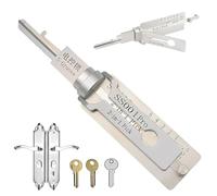 Teegxddy 1 Pieza SS001- Decodificador de llave maestra, ganzuas cerrajeria profesional, herramienta de selección de cerradura 2 en 1, herramientas para acceder fácilmente a las puertas