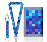 Teegxddy 1psc Cartera Pixel Cartera infantil para videojuegos Cartera para Niños Monedero Niño Niñas,para Niños Regalos de Cumpleaños(Incluye cordón) (A)