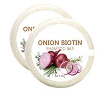 Teegxddy 2 Piezas Jabón de Champú de Cebolla Regulador del Pelo Graso | Antioxidante con Efecto Anticaída que Revitaliza y Purifica | Aporta Fuerza, Volumen y Brillo | Todo Tipo de Cabellos | 60g