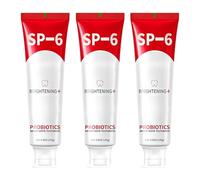 Teegxddy 3 Piezas SP-6 Pasta de Dientes Blanqueadora Probiótica, Dentífrico con 6 Probióticos, pasta de dientes blanqueante, Encías Saludables, Sin Flúor, Aliento Fresco a Menta
