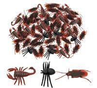 Teegxddy 30 Piezas de Cucarachas de Broma,Insectos Falsos Realistas,Arañas Falsas/Cucarachas Falsas/Escorpiones Falsos,Juguetes Terroríficos, Aptos para niños y Adultos