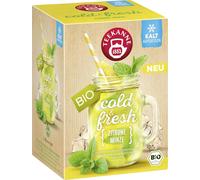 TEEKANNE Cold & Fresh Bio - Limón y Menta - 15 bolsitas de doble cámara TEEKANNE
