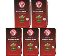Teekanne Pack de 5 unidades de menta premium (5 x 20 bolsitas de té), 5 x 45 g