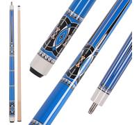 Teekerwang Billiards Short Pool Cue Stick, 48inch Billiard Cue Sticks, Table Pool Stick for Beginners, Hardwood Canadian Maple Pool Sticks for Billiard Table Sports (19 oz(Blue))