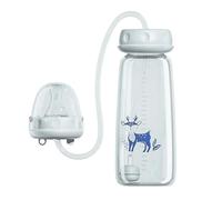 TEEKU Biberón manos libres con sistema anticólicos, 240 ml, tetina de flujo rápido, alimentación por tubo para adultos (azul, 14.7 x 5.8)