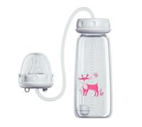 TEEKU Biberón manos libres con sistema anticólicos, 240 ml, tetina de flujo rápido, alimentación por tubo para adultos (rosa, 14.7 x 5.8)