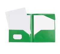TEEKU Carpeta de dos bolsillos, cierre de tres agujeros, tamaño carta, carpetas interiores con tapa abatible, bolsa organizadora de papelería de color (verde, talla única)