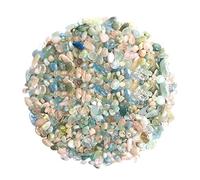 TEEKU Pequeñas piedras verdes pulidas de río para plantas ornamentales, acuario, grava, suculentas, bonsái, terrario, hadas, jardín, proyecto de bricolaje, 100 g, decorativo para (A, talla única)