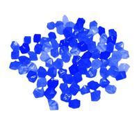TEEKU Piedras de jardín que brillan en la oscuridad, color azul oscuro, para decoración al aire libre, agua brillante para pecera, grava, piedras luminosas decorativas para exteriores (azul, talla