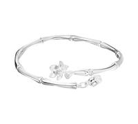 TEEKU Pulseras para mujer, decoración de flores, brazalete chino con colgante ajustable, pulsera abierta para temperamento ligero, pulsera para banquete, talla única, Cobre, No es una piedra preciosa