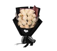 TEEKU Ramo de flores con rosas rojas preservadas, flores frescas naturales reales de larga duración, pequeñas para esposa, niños, mamá, abuela, cumpleaños (E, talla única)