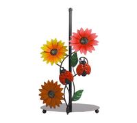 TEEKU Soporte de metal para toallas de papel para encimera, diseño de flores, estante vertical para pañuelos de cocina, organizador de rollos de cocina, tapete de secado grande (D, talla única)