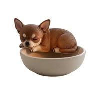 Teelichthalter Hundedesign | Teelichtbehälter Modern Harz | Brennertablett Dekoration - Harz 7x7x5cm 170g Elegant Detailreich Langlebig | Kamin Halloween Thanksgiving Weihnachten | Tischdekoration Hoc