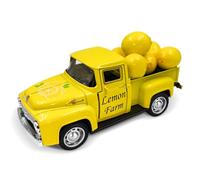 Teeloray Decoración de Camión de Limones, Granja Decoración de Camión de Metal con 6 Pequeños Limones Artificiales, Decoraciones de Limone para el Hogar, Escaparates, Cocina, Fiestas, Boda