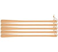 teemando® 5 calzadores largos de 63 cm, hechos de haya engrasada, calzador estable, zapatos de forma rápida y suave