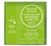 Teemando® - Mezcla de té de fruta, manzana turca, yogur, lima, aromatizada, 50 bolsas pirámides en bolsa de 5 g = 2 x 50 bolsas