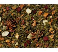 teemando® Mezcla de té verde Sencha Winter granada granada canela nota aromatizada, 1 kg
