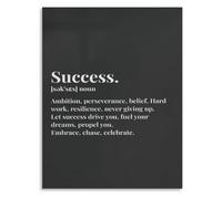 Teen Boys Poster Success Ambition Perseverance Belief Wall Art