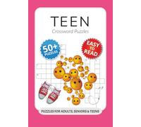 Teen Crossword Puzzles: Crossword Puzzles with Easy to Read Print about Teenies, Puberty, Relaxation and More I 6x9 inches, 120 pages I 50+ Puzzles … ... travel, study breaks,or quiet time at home