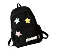 Teen Girl SchoolRucksack - 16.1x12.6x5in Bookbag, leichte Casualdaypack, Laptop -Aufbewahrung mit großer Kapazität | Schulrucksack, Reise Rucksack für Jungenmädchen, Mittelschuüler, Teenager, Negro