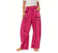 Teen Girls Baggy Joggers Oversized Wide Leg Sweatpants Kids Elastic High Waist Drawstring Sweat Pants Jogging Tracksuit Bottoms Children Casual Loose School Trousers Sports Dance