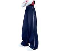 Teen Girls Baggy Sweatpants Kids Straight Wide Leg Joggers Barrel Pants Youth Elastic High Waist Flared Trousers Trendy Casual Sportswear Juniors Jogging Tracksuit Bottoms