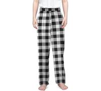 Teen Girls Baggy Trousers Plaid Straight Wide Leg Sweatpants Kids Elastic Waist Plus Size Cotton Sweat Pants Loose Fit Casual Athletic Joggers Fashion Teen School Preppy Clothes