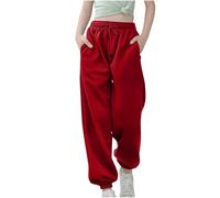 Teen Girls Wide Leg Cargo Joggers Baggy Sweatpants Kids Elastic Waist Straight Leg School Trousers Athletic Plain Sweat Track Pants for Teen Tracksuit Bottoms Y2K Hip Hop Streetwear