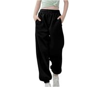 Teen Girls Wide Leg Cargo Joggers Baggy Sweatpants Kids Elastic Waist Straight Leg School Trousers Athletic Plain Sweat Track Pants for Teen Tracksuit Bottoms Y2K Hip Hop Streetwear