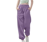 Teen Girls Wide Leg Cargo Joggers Baggy Sweatpants Kids Elastic Waist Straight Leg School Trousers Athletic Plain Sweat Track Pants for Teen Tracksuit Bottoms Y2K Hip Hop Streetwear