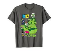 Teen Titans Go! Beast Boy Stack Camiseta, Hombre, Asfalto, M