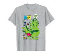 Teen Titans Go! Beast Boy Stack Camiseta, Hombre, Gris Jaspeado, L