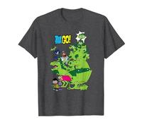 Teen Titans Go! Beast Boy Stack Camiseta, Hombre, Jaspeado Oscuro, 3XL