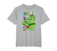 Teen Titans Go! Beast Boy Stack Camiseta, Hombre Tallas Grandes, Gris Jaspeado, 6X Alto
