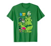 Teen Titans Go! Beast Boy Stack Camiseta, Hombre, Verde Kelly, M