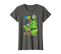 Teen Titans Go! Beast Boy Stack Camiseta, Mujer, Asfalto, L