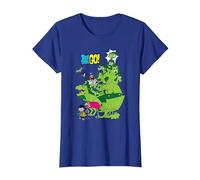 Teen Titans Go! Beast Boy Stack Camiseta, Mujer, Azul Real, L