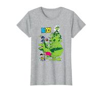 Teen Titans Go! Beast Boy Stack Camiseta, Mujer, Gris Jaspeado, L