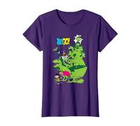 Teen Titans Go! Beast Boy Stack Camiseta, Mujer, Morado, XS