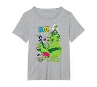 Teen Titans Go! Beast Boy Stack Camiseta, Mujer Tallas Grandes, Gris Jaspeado, 2XL Grande