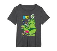 Teen Titans Go! Beast Boy Stack Camiseta, Mujer Tallas Grandes, Jaspeado Oscuro, 1XL Grande